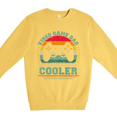 Video Game Dad Like A Regular Dad But Cooler Fathers Day Gift Premium Crewneck Sweatshirt