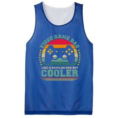 Video Game Dad Like A Regular Dad But Cooler Fathers Day Gift Mesh Reversible Basketball Jersey Tank