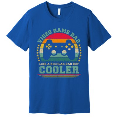 Video Game Dad Like A Regular Dad But Cooler Fathers Day Gift Premium T-Shirt