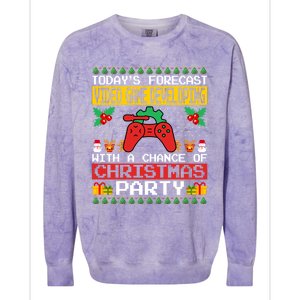 Video Game Developing Christmas Party Video Gamer Xmas Funny Gift Colorblast Crewneck Sweatshirt