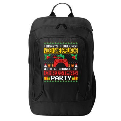 Video Game Developing Christmas Party Video Gamer Xmas Funny Gift City Backpack