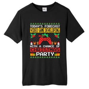 Video Game Developing Christmas Party Video Gamer Xmas Funny Gift Tall Fusion ChromaSoft Performance T-Shirt