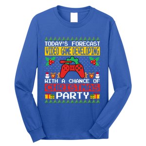 Video Game Developing Christmas Party Video Gamer Xmas Funny Gift Long Sleeve Shirt