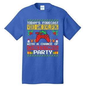 Video Game Developing Christmas Party Video Gamer Xmas Funny Gift Tall T-Shirt