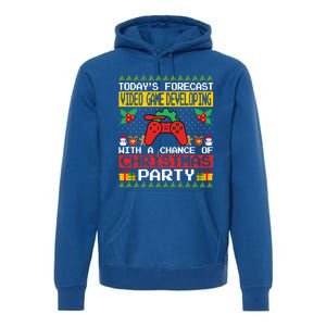 Video Game Developing Christmas Party Video Gamer Xmas Funny Gift Premium Hoodie