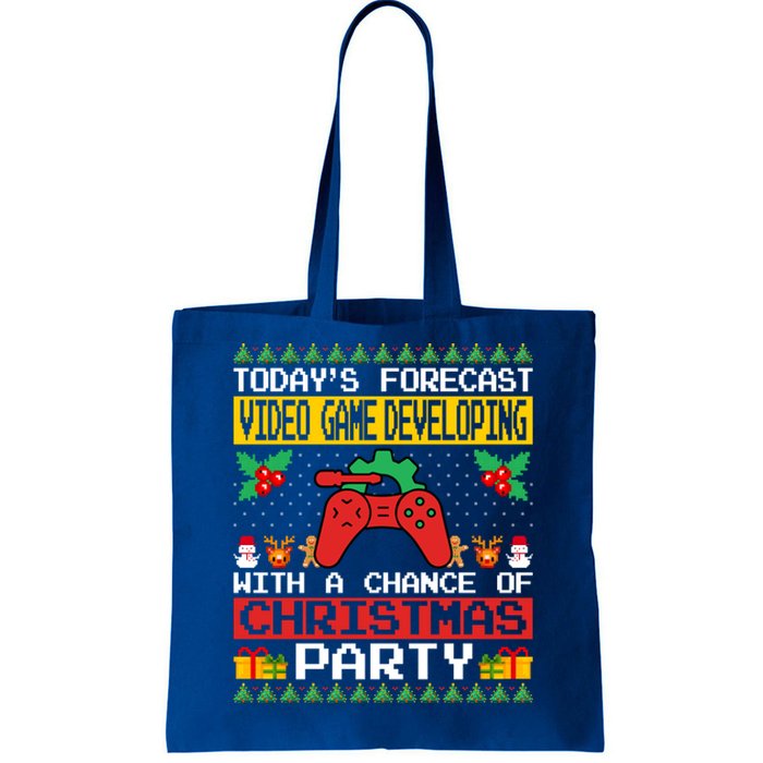 Video Game Developing Christmas Party Video Gamer Xmas Funny Gift Tote Bag