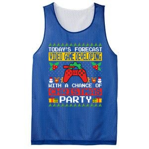 Video Game Developing Christmas Party Video Gamer Xmas Funny Gift Mesh Reversible Basketball Jersey Tank