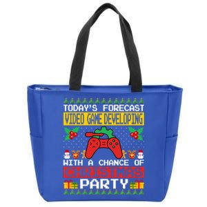 Video Game Developing Christmas Party Video Gamer Xmas Funny Gift Zip Tote Bag