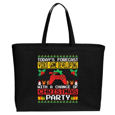 Video Game Developing Christmas Party Video Gamer Xmas Funny Gift Cotton Canvas Jumbo Tote