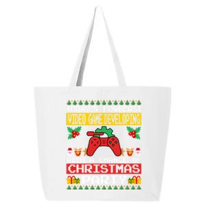 Video Game Developing Christmas Party Video Gamer Xmas Funny Gift 25L Jumbo Tote