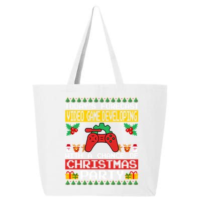 Video Game Developing Christmas Party Video Gamer Xmas Funny Gift 25L Jumbo Tote