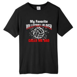 Volleyball Gift Dad My Favorite Volleyball Player Calls Me Dad Tall Fusion ChromaSoft Performance T-Shirt