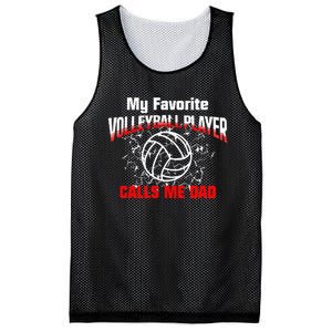 Volleyball Gift Dad My Favorite Volleyball Player Calls Me Dad Mesh Reversible Basketball Jersey Tank