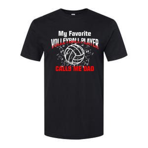 Volleyball Gift Dad My Favorite Volleyball Player Calls Me Dad Softstyle CVC T-Shirt