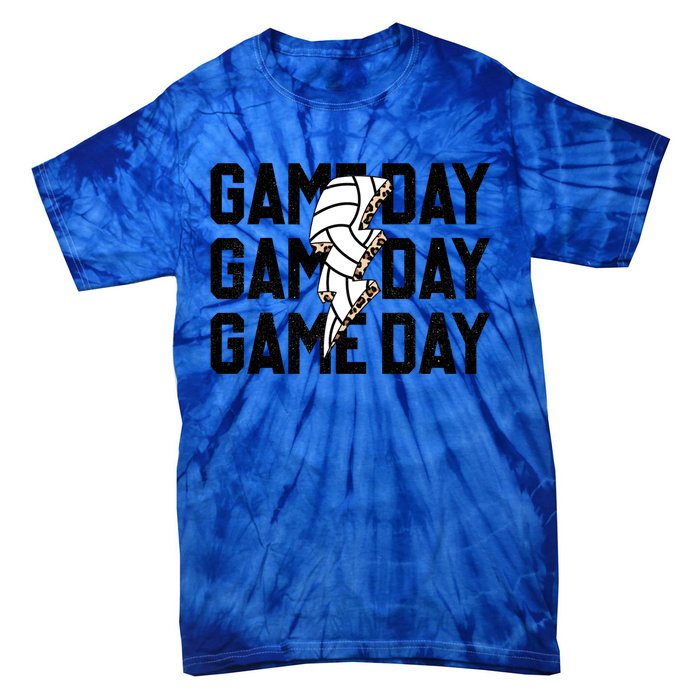 Volleyball Game Day Vibes Retro Proud Volleyball Mom Life Gift Tie-Dye T-Shirt