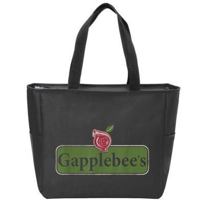 Vintage Gapplebees Drag Racing Tees Funny Car Guy Zip Tote Bag