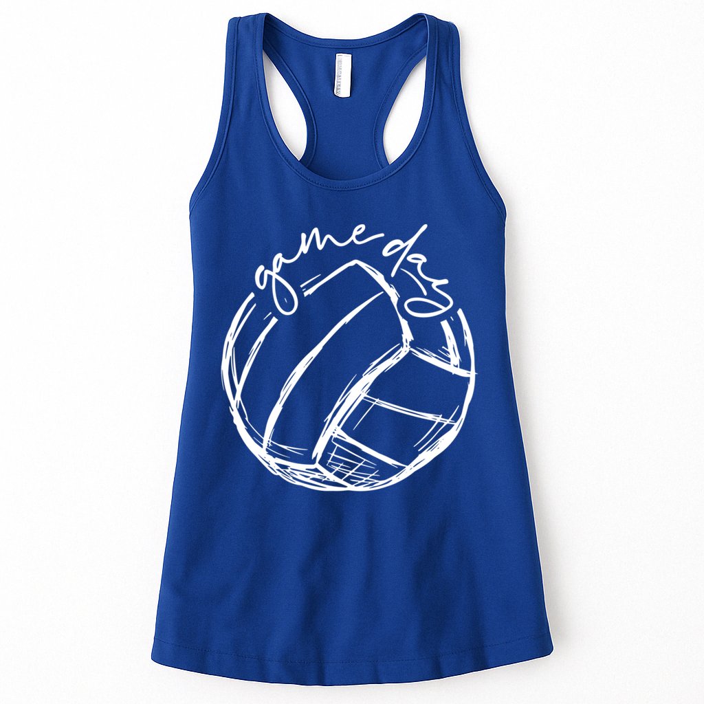Volleyball Game Day Funny Gift For Volleyball Lovers Gift Womens Tank Top