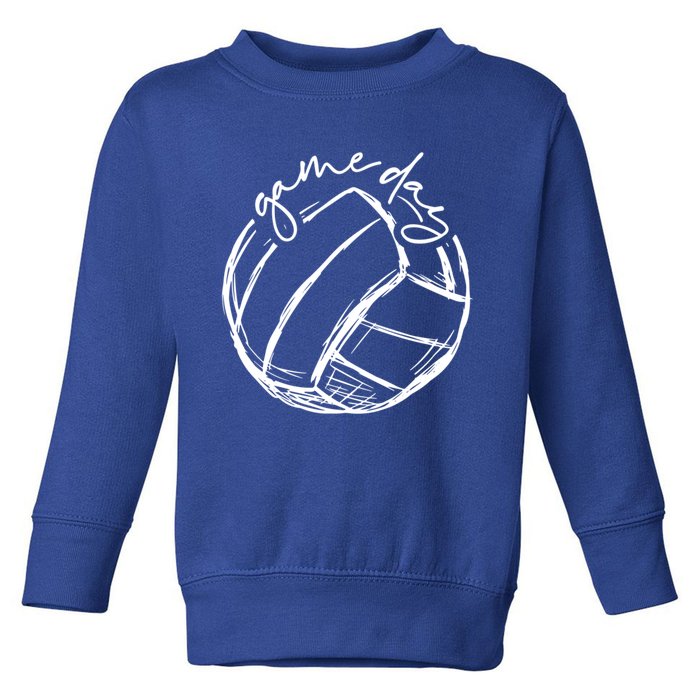 Volleyball Game Day Funny Gift For Volleyball Lovers Gift Toddler Sweatshirt