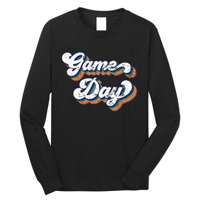 Vintage Game Day Funny Game Day For Long Sleeve Shirt