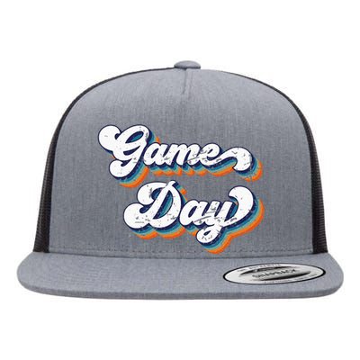 Vintage Game Day Funny Game Day For Flat Bill Trucker Hat