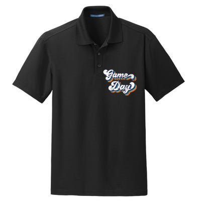 Vintage Game Day Funny Game Day For Dry Zone Grid Polo