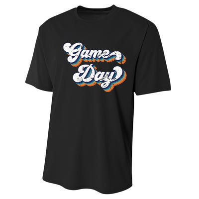 Vintage Game Day Funny Game Day For Performance Sprint T-Shirt