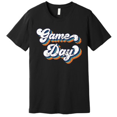 Vintage Game Day Funny Game Day For Premium T-Shirt