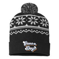 Vintage Game Day Funny Game Day For USA-Made Snowflake Beanie