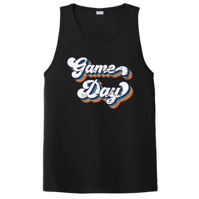 Vintage Game Day Funny Game Day For PosiCharge Competitor Tank