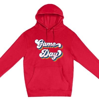 Vintage Game Day Funny Game Day For Premium Pullover Hoodie