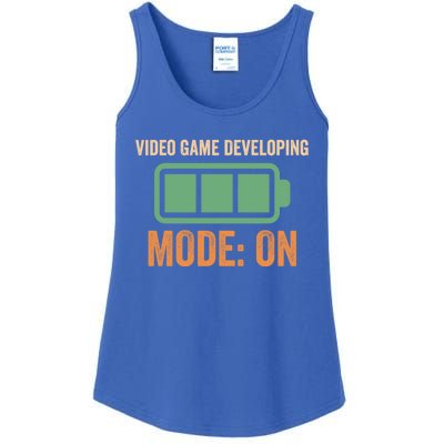 Video Game Developing Mode On Battery Design Gift Ladies Essential Tank