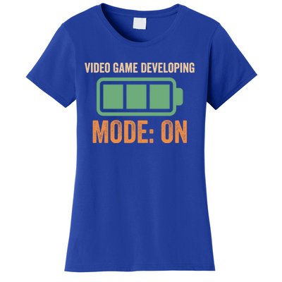 Video Game Developing Mode On Battery Design Gift Women's T-Shirt