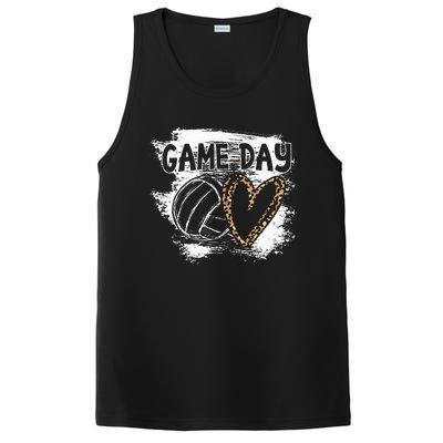 Volleyball Game Day Leopard Cheetah Women Volleyball PosiCharge Competitor Tank