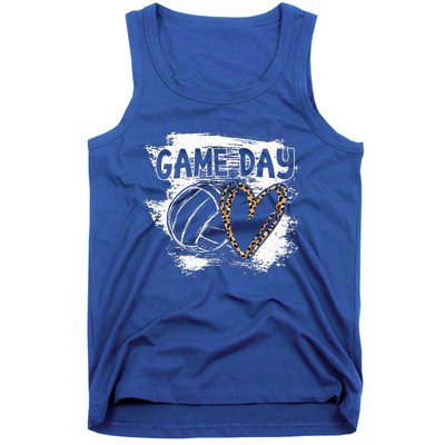 Volleyball Game Day Leopard Cheetah Women Volleyball Tank Top