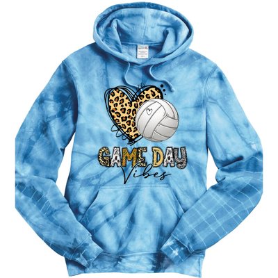 Volleyball Game Day Vibes Volleyball Mom Leopard Tie Dye Hoodie