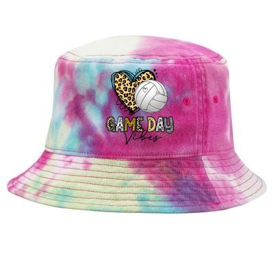 Volleyball Game Day Vibes Volleyball Mom Leopard Tie-Dyed Bucket Hat