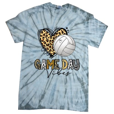 Volleyball Game Day Vibes Volleyball Mom Leopard Tie-Dye T-Shirt