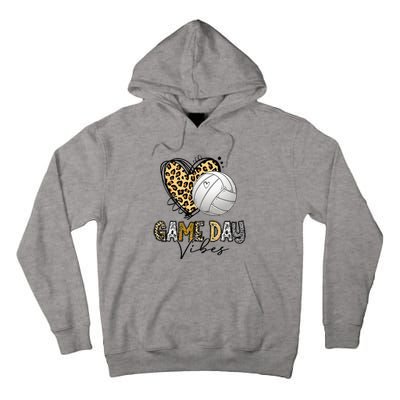 Volleyball Game Day Vibes Volleyball Mom Leopard Tall Hoodie