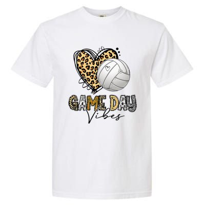 Volleyball Game Day Vibes Volleyball Mom Leopard Garment-Dyed Heavyweight T-Shirt