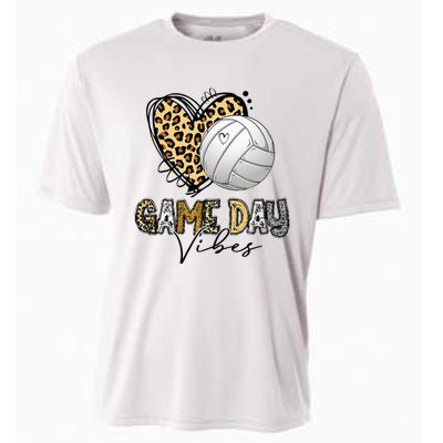 Volleyball Game Day Vibes Volleyball Mom Leopard Cooling Performance Crew T-Shirt