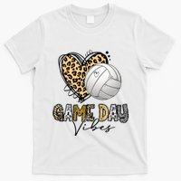 Volleyball Game Day Vibes Volleyball Mom Leopard T-Shirt