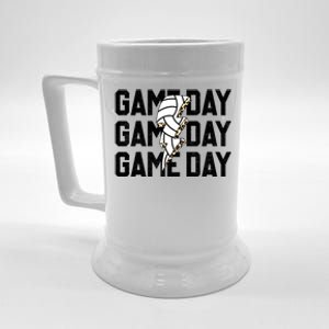 Volleyball Game Day Vibes Retro Proud Volleyball Mom Life Meaningful Gift Beer Stein