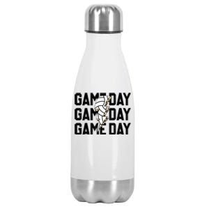 Volleyball Game Day Vibes Retro Proud Volleyball Mom Life Meaningful Gift Stainless Steel Insulated Water Bottle