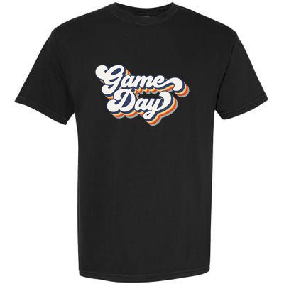 Vintage Game Day Vibes Retro Football Volleyball Soccer Gift Garment-Dyed Heavyweight T-Shirt