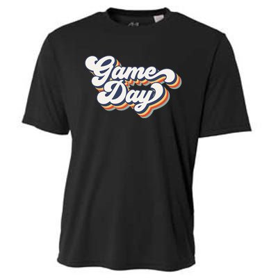 Vintage Game Day Vibes Retro Football Volleyball Soccer Gift Cooling Performance Crew T-Shirt