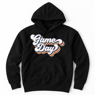 Vintage Game Day Vibes Retro Football Volleyball Soccer Gift Hoodie