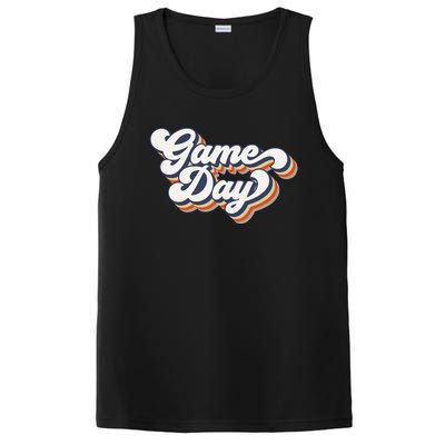 Vintage Game Day Vibes Retro Football Volleyball Soccer Gift PosiCharge Competitor Tank