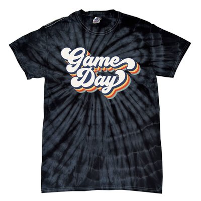 Vintage Game Day Vibes Retro Football Volleyball Soccer Gift Tie-Dye T-Shirt