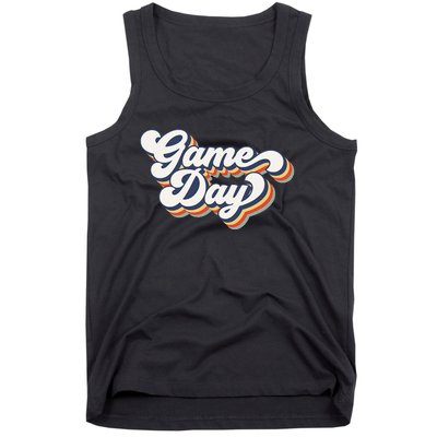 Vintage Game Day Vibes Retro Football Volleyball Soccer Gift Tank Top