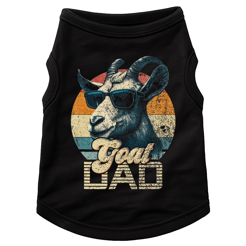 Vintage Goat Dad Best Goat Daddy Doggie Tank